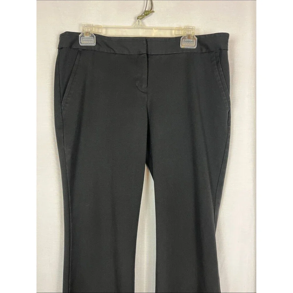 Express Pitch Black Columnist Straight Leg Dress Pants